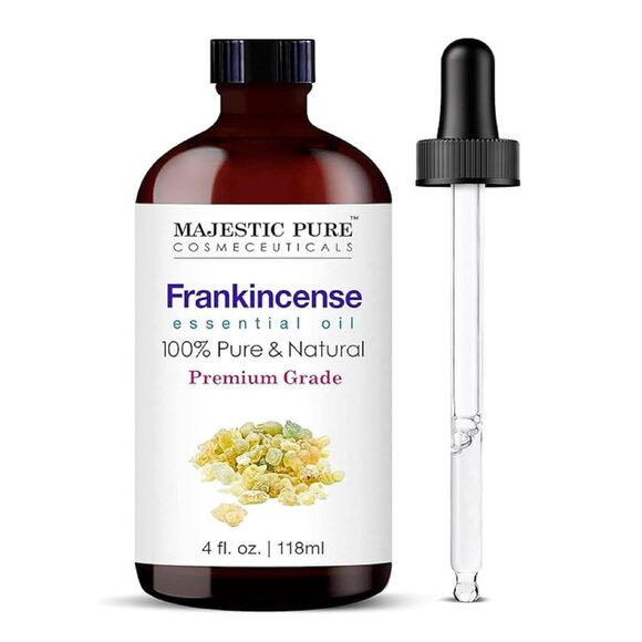 new Majestic Pure Frankincense Essential Oil w/ Glass Dropper - 4 fl oz - 118 mL - Picture 1 of 3